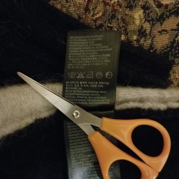 Colour block contrast, long sweater, oversize M, L, H&M, mohair, wool, nylon - Picture 11 of 11